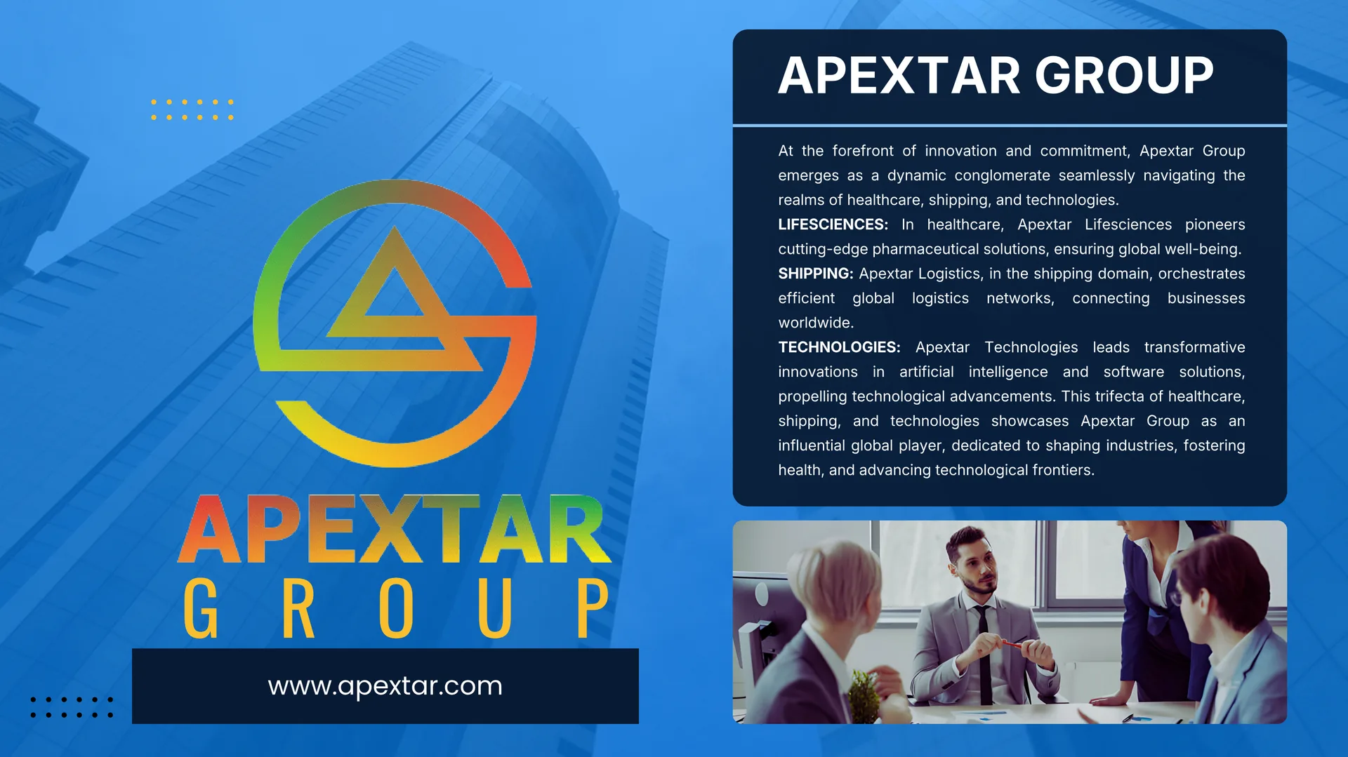 Slide 2 of 12: Apextar Group
