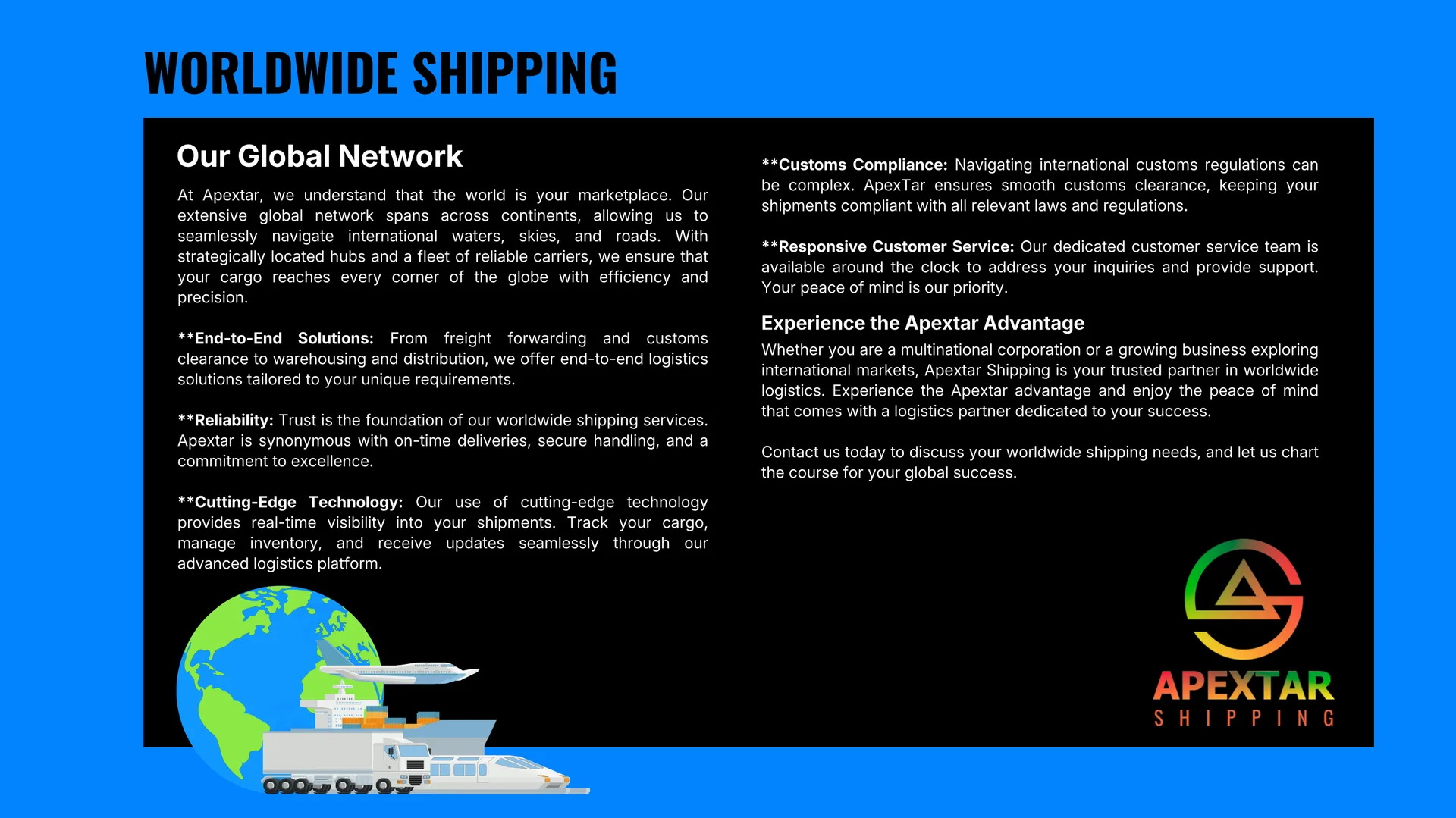Slide 4 of 12: Worldwide Shipping