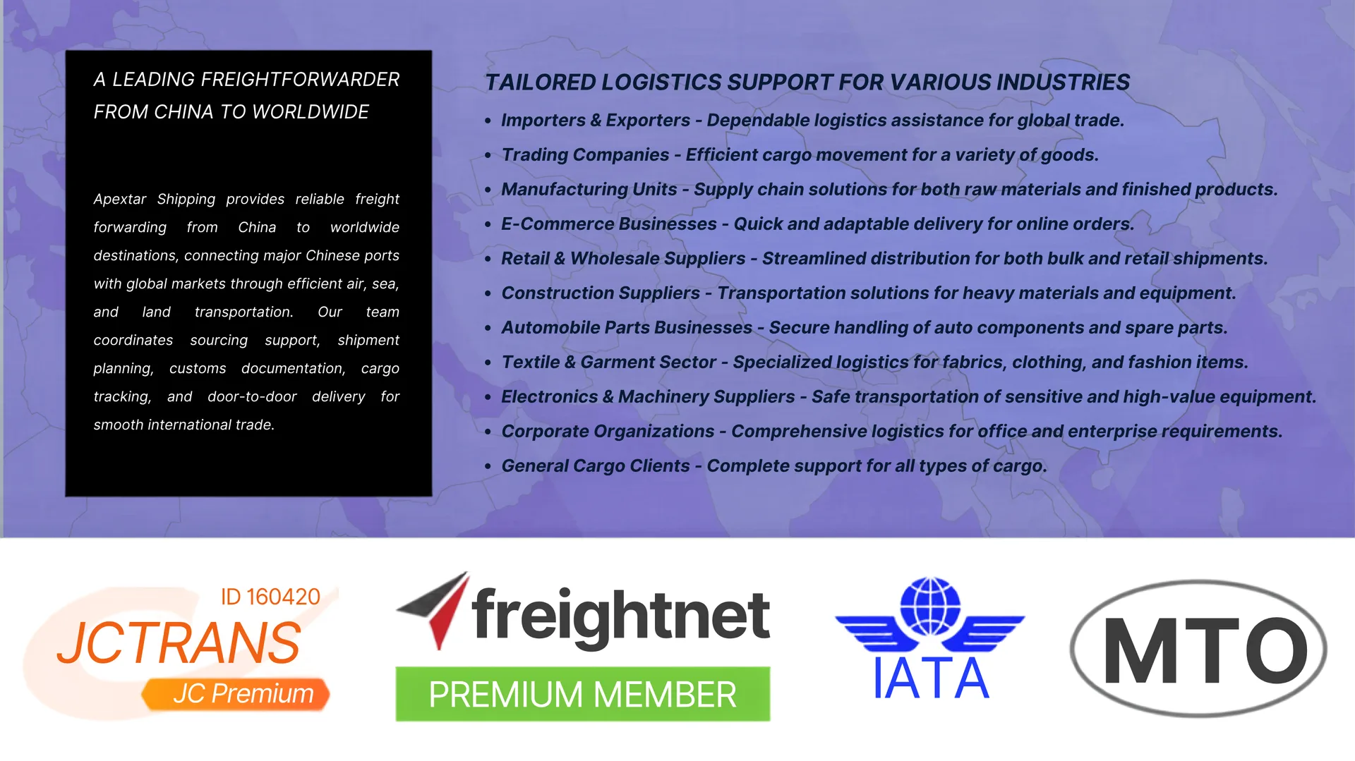 Slide 10 of 12: A Leading Freight Forwarder — China to Worldwide